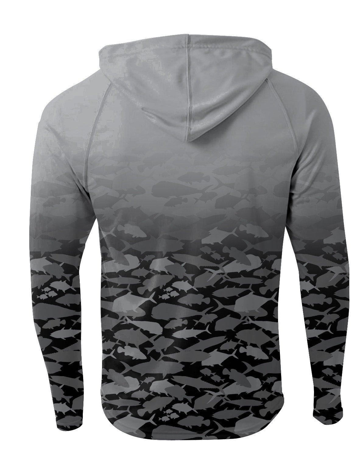 SPF Long Sleeve Grey Fish Camo
