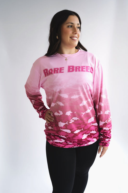 SPF Long Sleeve Pink Fish Camo
