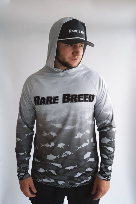 SPF Long Sleeve Grey Fish Camo
